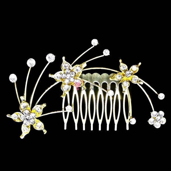 Accesoriu modern pentru decor par CA040AA Auriu cu cristale Argintii